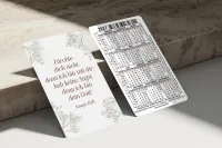 Kalender Kärtchen - Blumen - Jesaja 41.10 (Jahreskalender)