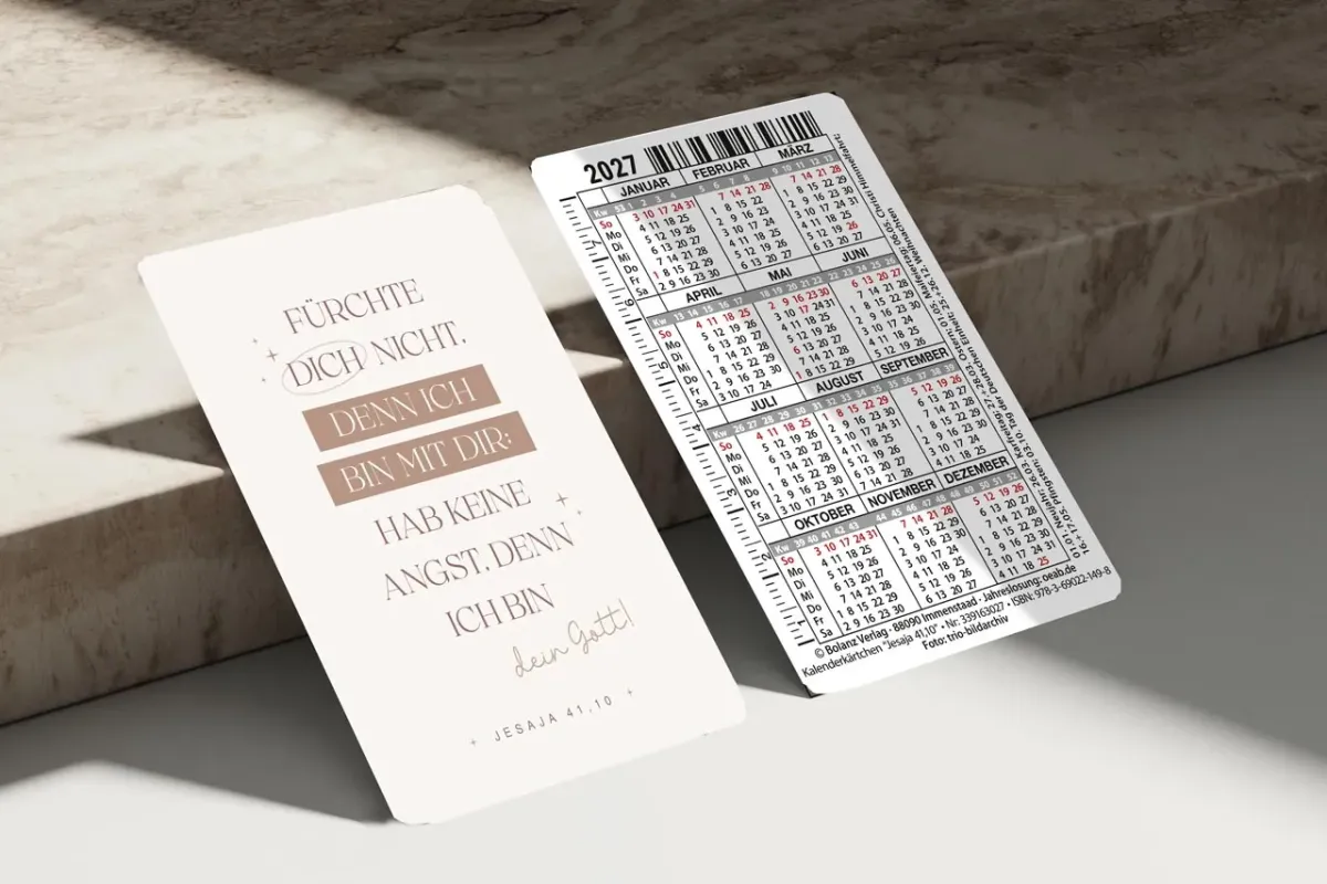 Kalender Kärtchen - Fatzer alive - Jesaja 41,10 (Jahreskalender)