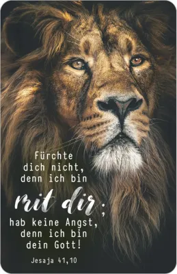 Kalender Kärtchen - Löwe - Jesaja 41.10 (Jahreskalender)
