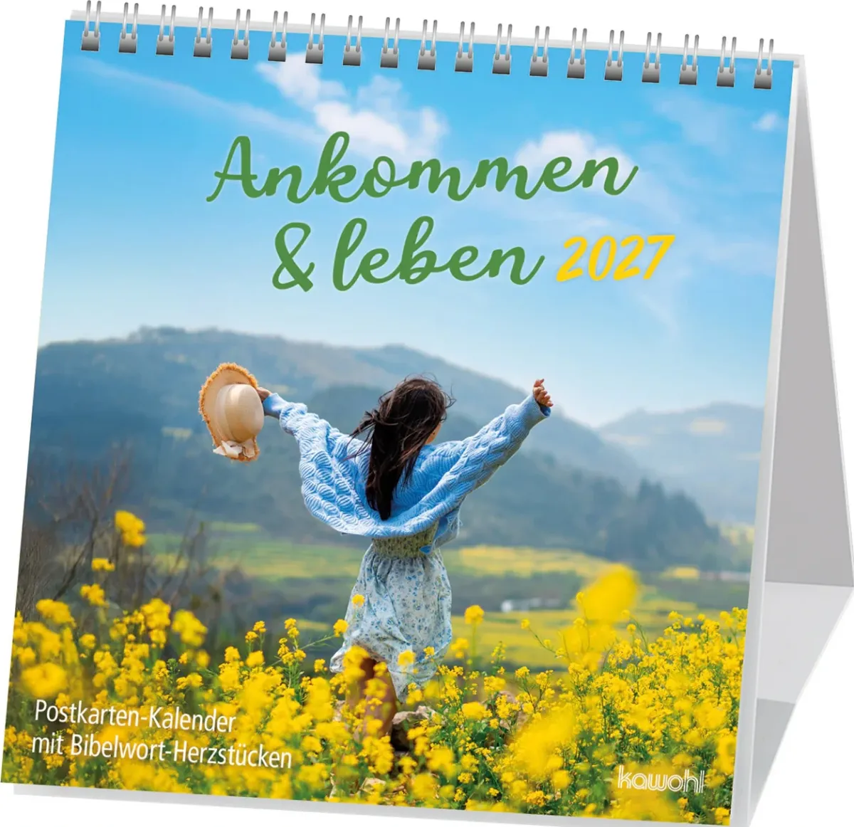 Ankommen & leben - Postkartenkalender - mit Bibelwort-Herzstücken
