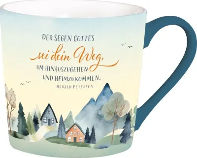 Der Segen Gottes sei dein Weg (Tasse) - Höhe 9,8 cm, Durchmesser 9 cm, ca. 390 ml