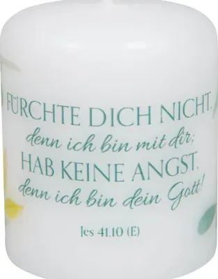 Fürchte dich nicht, denn ich bin mit dir - Tischkerze - Tischkerze Jahreslosung 2027
