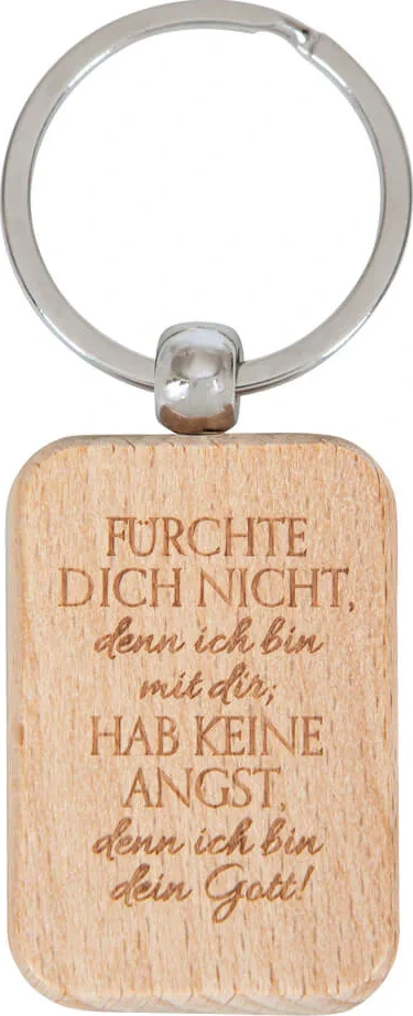 Fürchte dich nicht, denn ich bin mit dir - Schlüsselanhänger Holz - Jahreslosung 2027