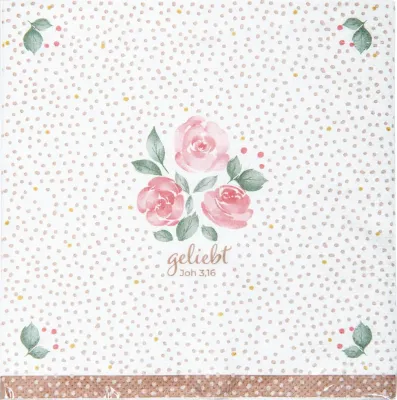 Geliebt - Servietten (20 Stück) (Motiv Rosen)