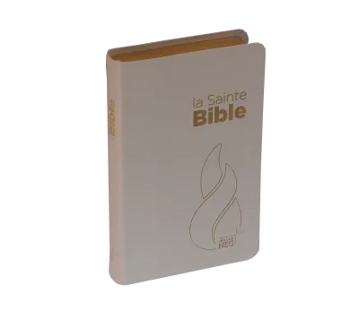 Bible Segond NEG compacte - couverture souple, toile blanche nacrée, tranches or