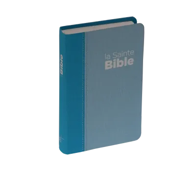 Bible Segond NEG compacte - couverture souple, toile duo bleu lagon et bleu ciel