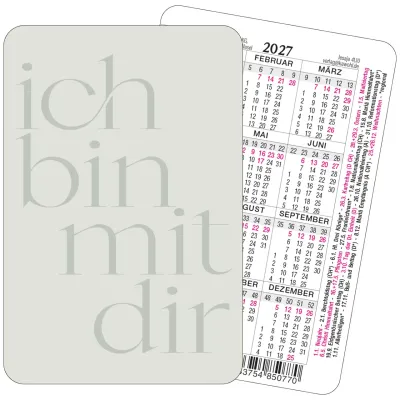 Ich bin mit dir - Spielkarten-Kalender mit JL 2027 - Seeds-of-hope-Motiv
