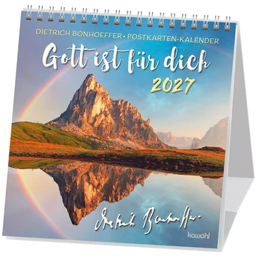 Gott ist für dich - Dietrich Bonhoeffer - Postkartenkalender