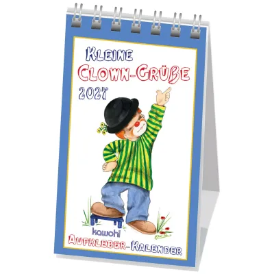 Kleine Clown-Grüße - Aufkleberkalender