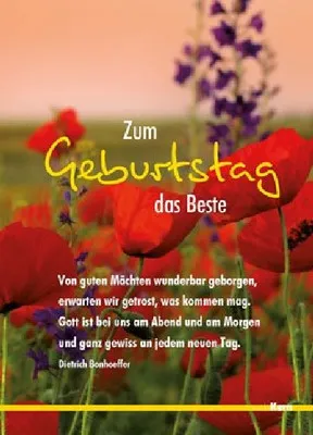 ZUM GEBURTSTAG DAS BESTE - GRUSSKARTE ZUM AUFSTELLEN