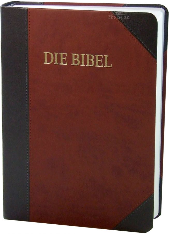 BIBEL SCHLACHTER 2000 - GROSSDRUCKAUSGABE DUOTONE GRAU-BRAUN FADENHEFTUNG