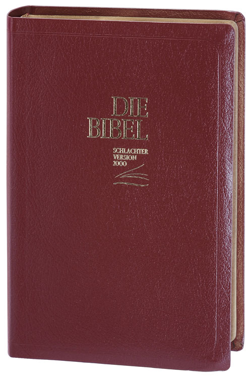 BIBEL SCHLACHTER 2000, FIBROLEDER, GOLDSCHNITT, BORDEAUX