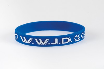 ARMBAND "WWJD" - BLAU