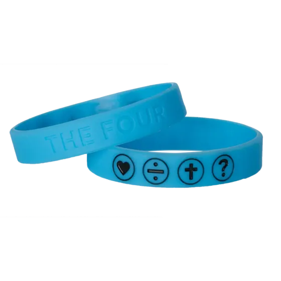 THE FOUR - ARMBAND BLAU FLUORESZIEREND 150MM