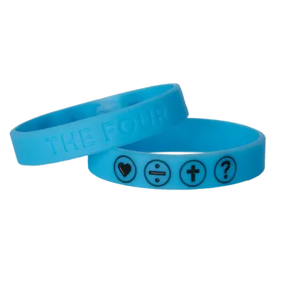 THE FOUR - ARMBAND BLAU FLUORESZIEREND 180MM