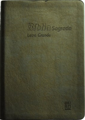 PORTUGAIS, BIBLE ALMEIDA DN64LG, GROS CARACTÈRES, SOUPLE, BRONZE, TR. OR