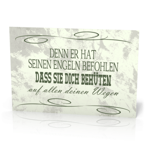 Wandschmuckschild Vintage "Denn Er hat seinen Engeln befohlen…"