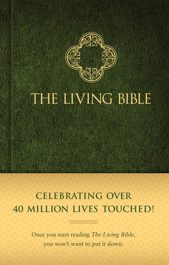 Anglais, The Living Bible, cartonné, vert