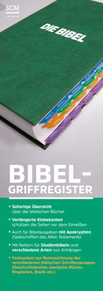 Bibel-Griffregister mit Farbsystem