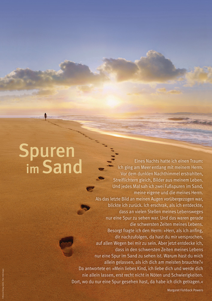 SPUREN IM SAND - Poster A3