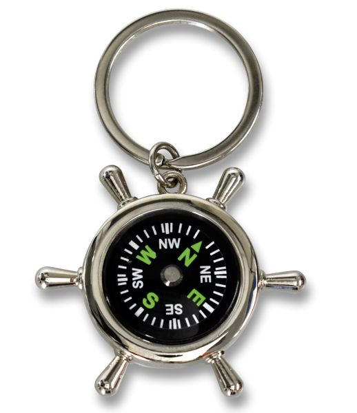 Schlüsselanhänger "Steuerrad" - mit Kompass