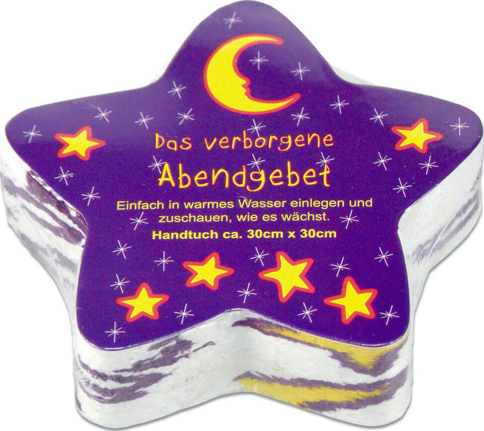 Handtuch Stern mit Abendgebet