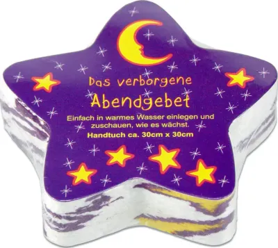 Handtuch Stern mit Abendgebet
