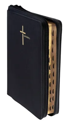 Luther 21 - Grossdruckausgabe, Lederfaserstoff, RV - schwarz, Goldschnitt, Griffregister...