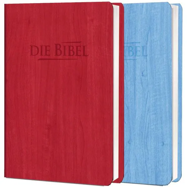 Elberfelder-Bibel 732 blau - Taschenbibel (Holzoptik)