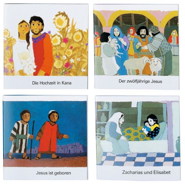 Was uns die Bibel erzählt - Paket NT 1 (4 Hefte) - Zacharias und Elisabet - Jesus ist geboren - Der zwölfjährige Jesus - Hochzei