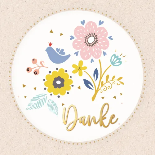 Doppelkarte Danke ENC