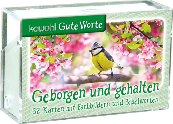 Geborgen und gehalten - 62 Karten mit Farbbildern und Bibelworten - Gute-Worte-Box
