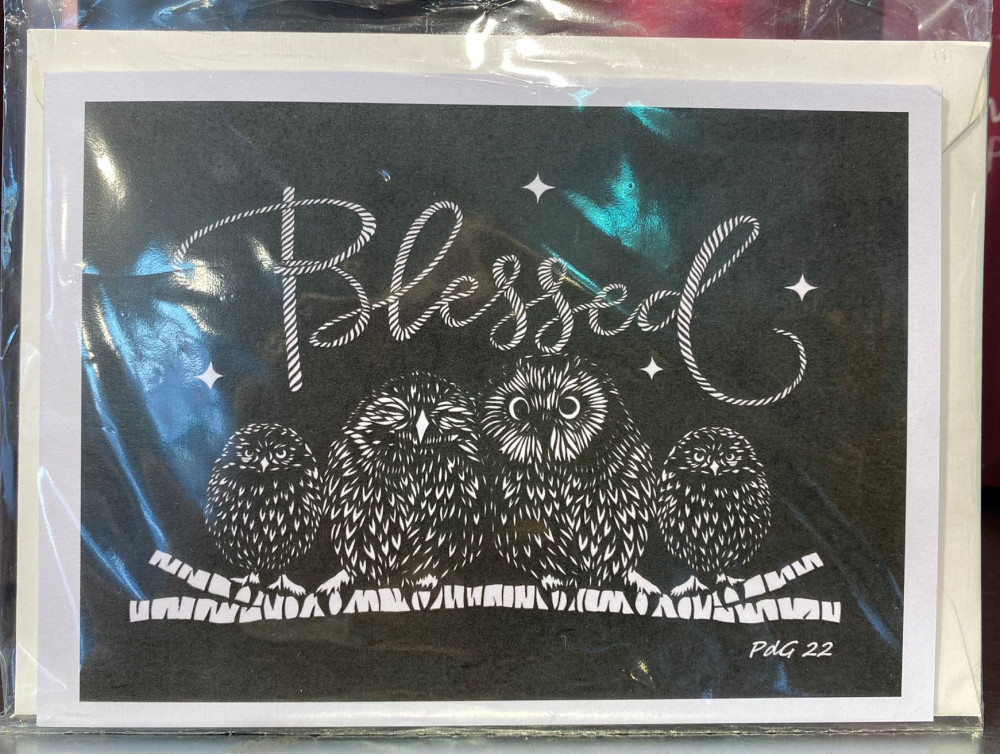 Blessed - Kunstkarte Papierschnitt klein