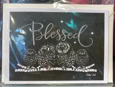 Blessed - Kunstkarte Papierschnitt klein