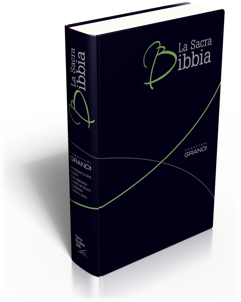 Italienisch, Bibel Nuova Riveduta 2006, Grossdruck, Flexibler Einband, Fibroleder, Schwarz