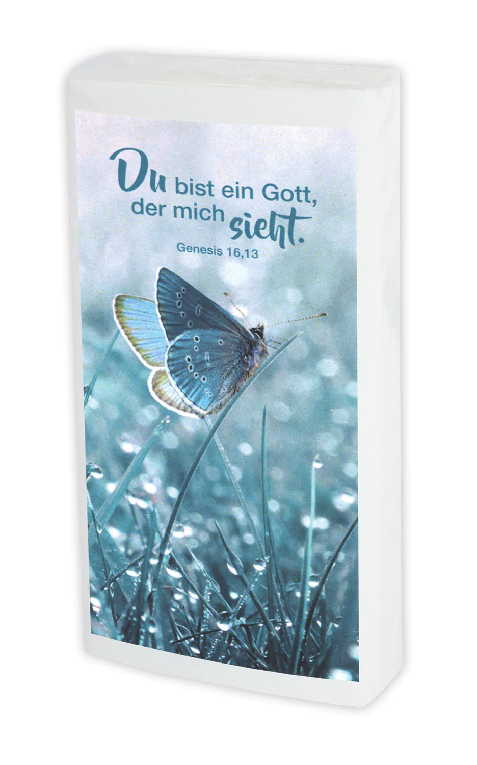 Du bist ein Gott, der mich sieht - Motiv Schmetterling (Taschentücher) - Jahreslosung 2023, 10...