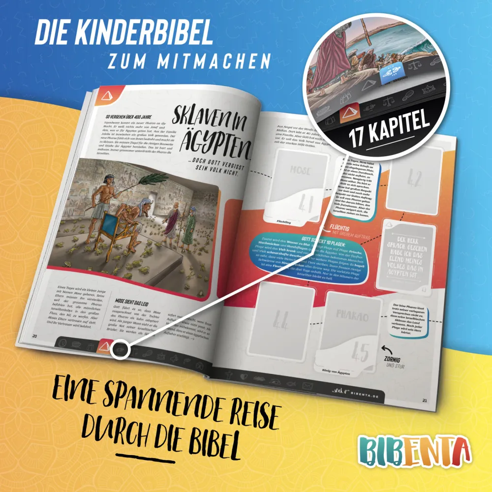 Das Bibelstickeralbum Starter-Set inkl. 16 Stickerbilder - BIBENTA
